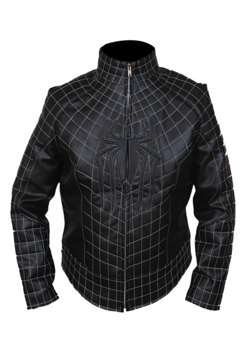 Men's Spiderman Black Logo Jacket